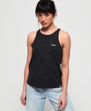 Superdry Orange Label Essential Tank Női Mellény Fekete | MANZX3129